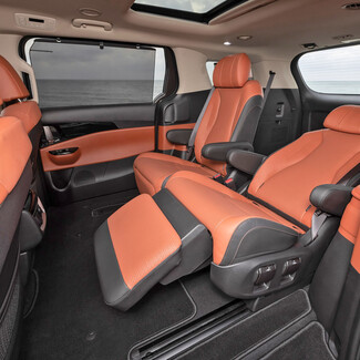 Ворсовые коврики на KIA Carnival IV 7 мест с оттоманками 2020 - 2025 в Рязани